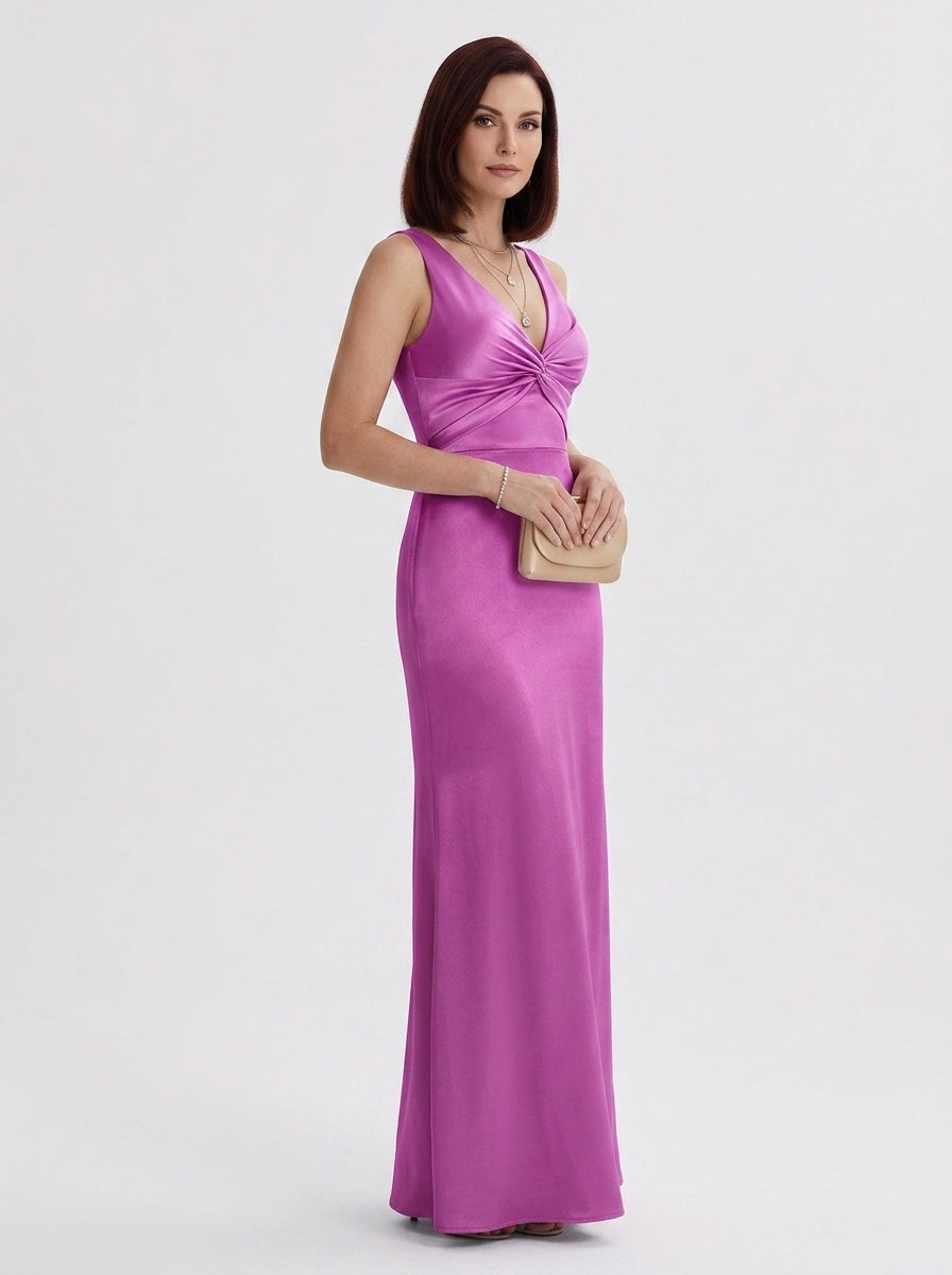 Jolie | Women’s Deep V-Neck Maxi Dress – Sleeveless Long Dress