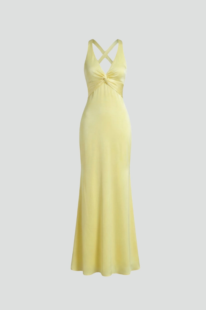 Jolie | Women’s Deep V-Neck Maxi Dress – Sleeveless Long Dress