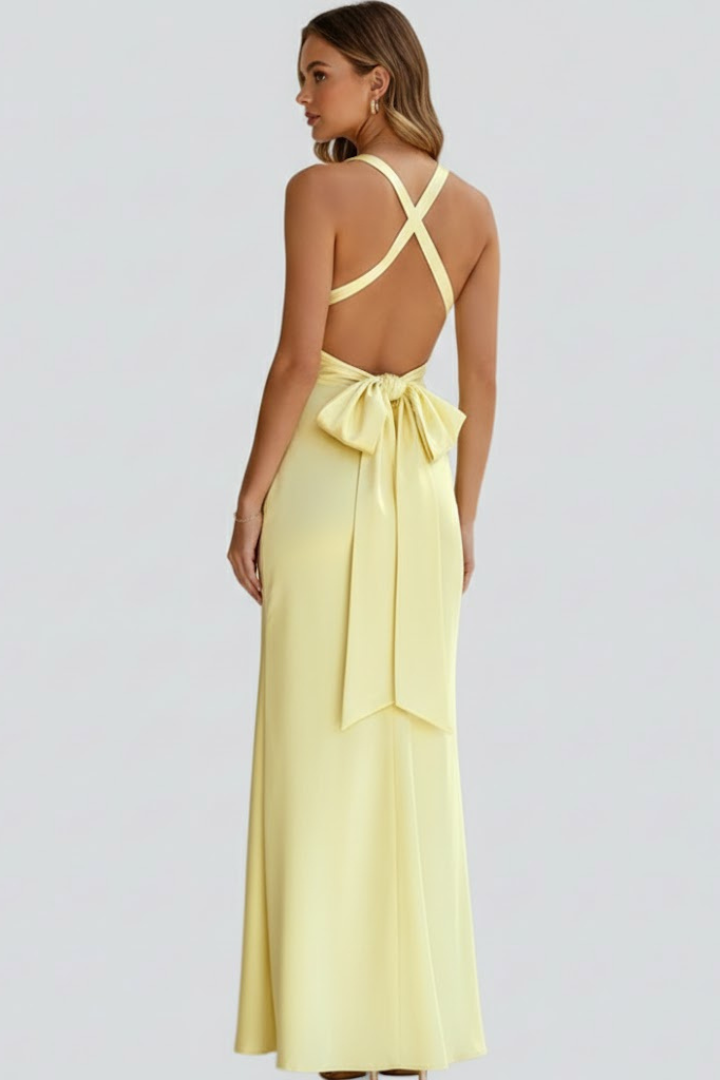 Jolie | Women’s Deep V-Neck Maxi Dress – Sleeveless Long Dress