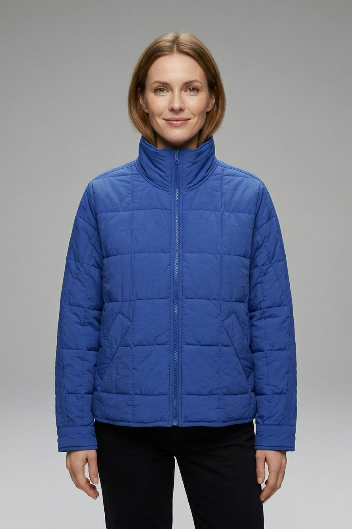 Juvielle | Women’s Quilted Jacket – Zip-Up Padded Casual Jacket