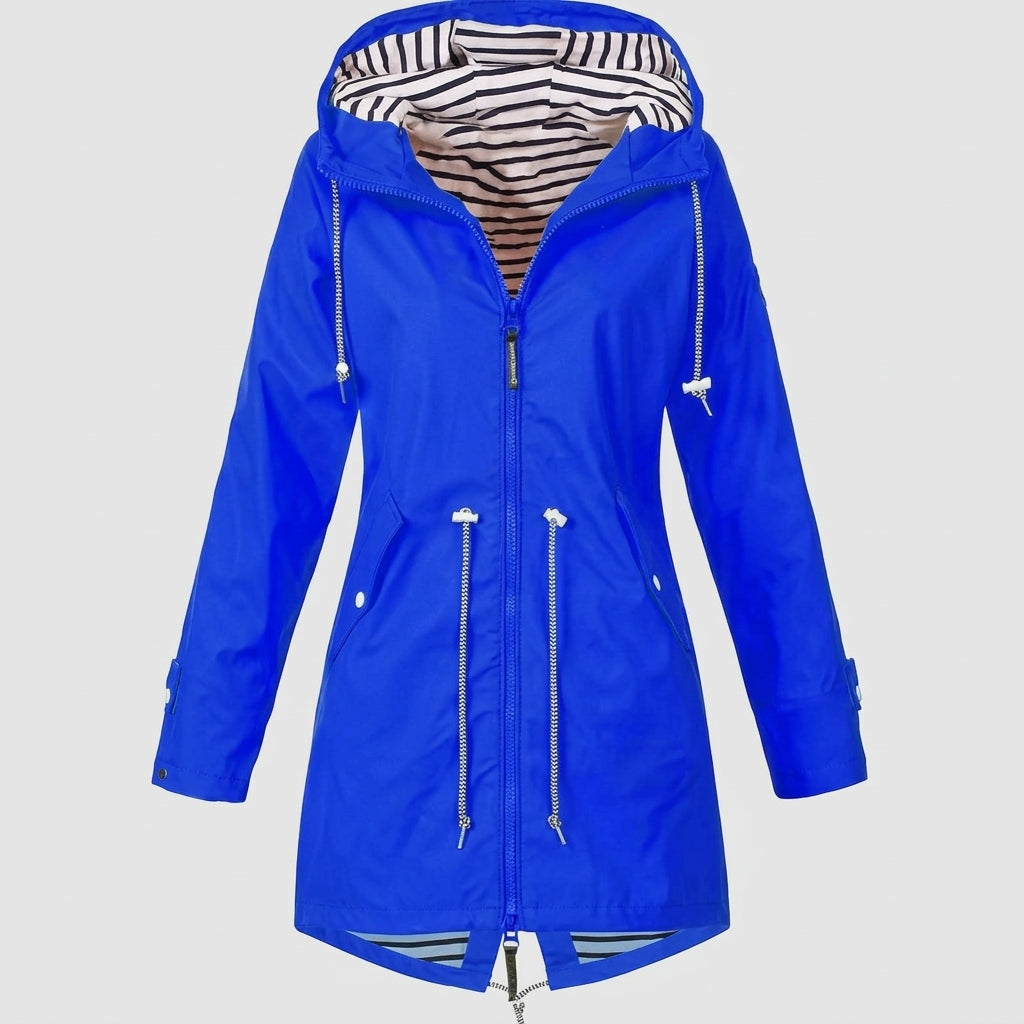 Kalindra | Women's Rain Jacket – Waterproof & Windproof Outdoor Jacket with Adjustable Hood
