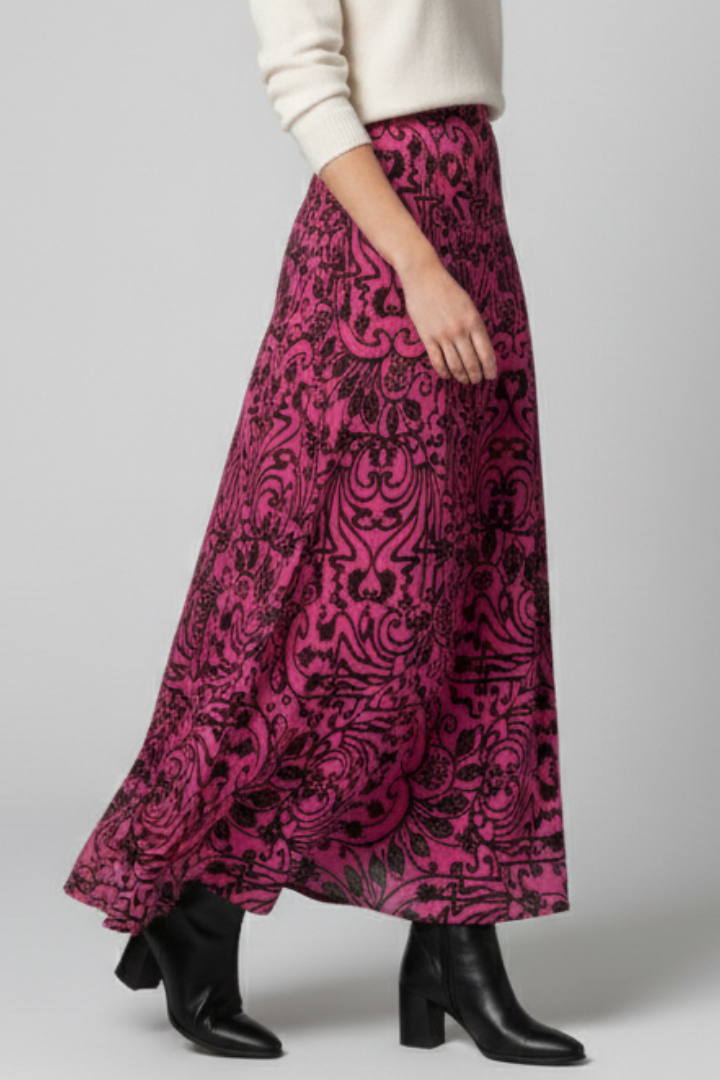 Lavinia | Women’s Printed Maxi Skirt – High-Waisted A-Line Long Skirt