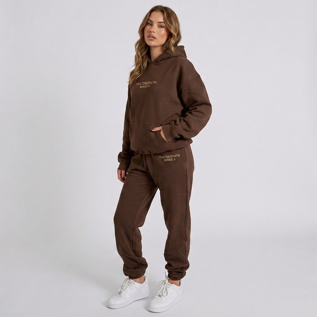 Layne | Women's Athleisure Set – Printed Hoodie & Cotton Blend Joggers