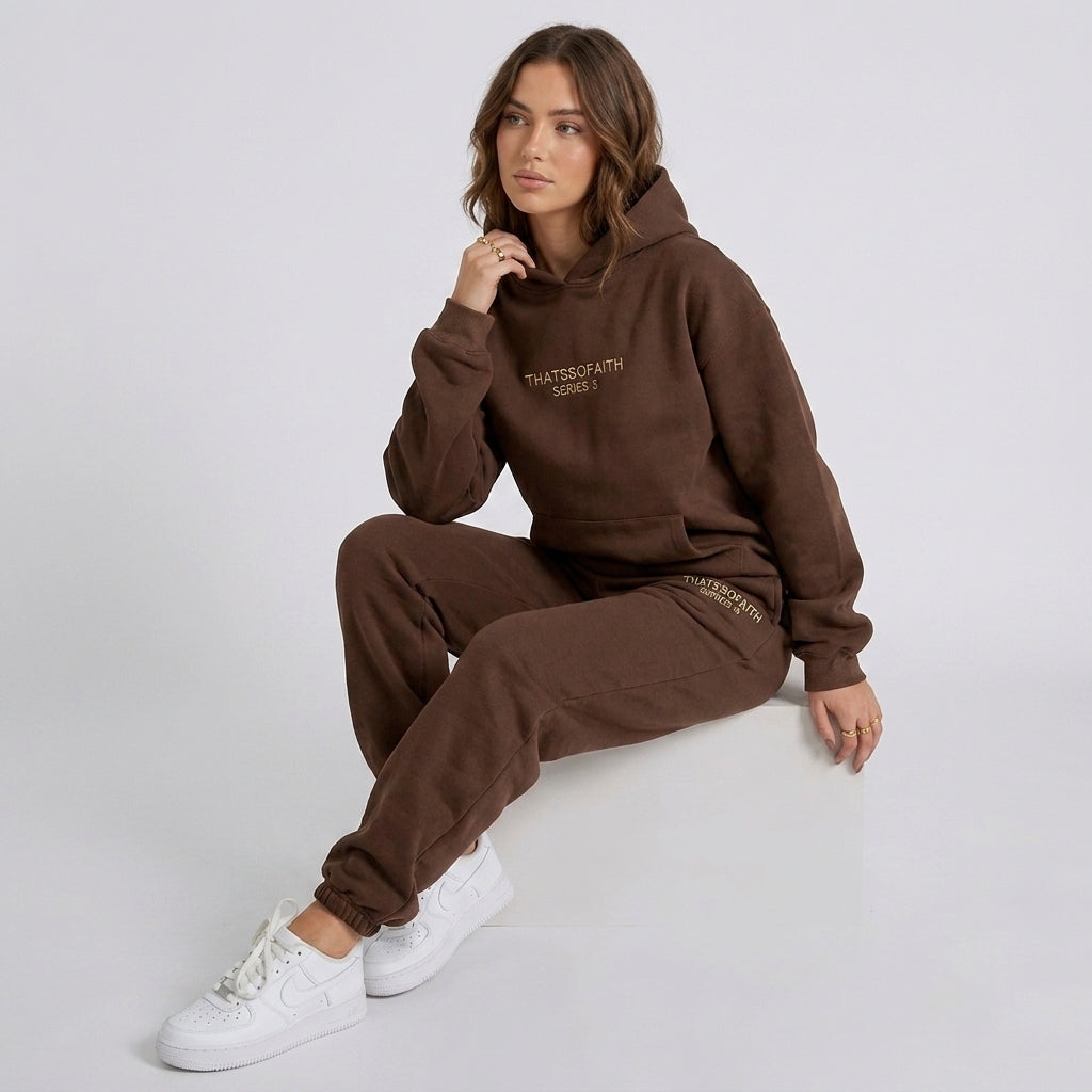 Layne | Women's Athleisure Set – Printed Hoodie & Cotton Blend Joggers
