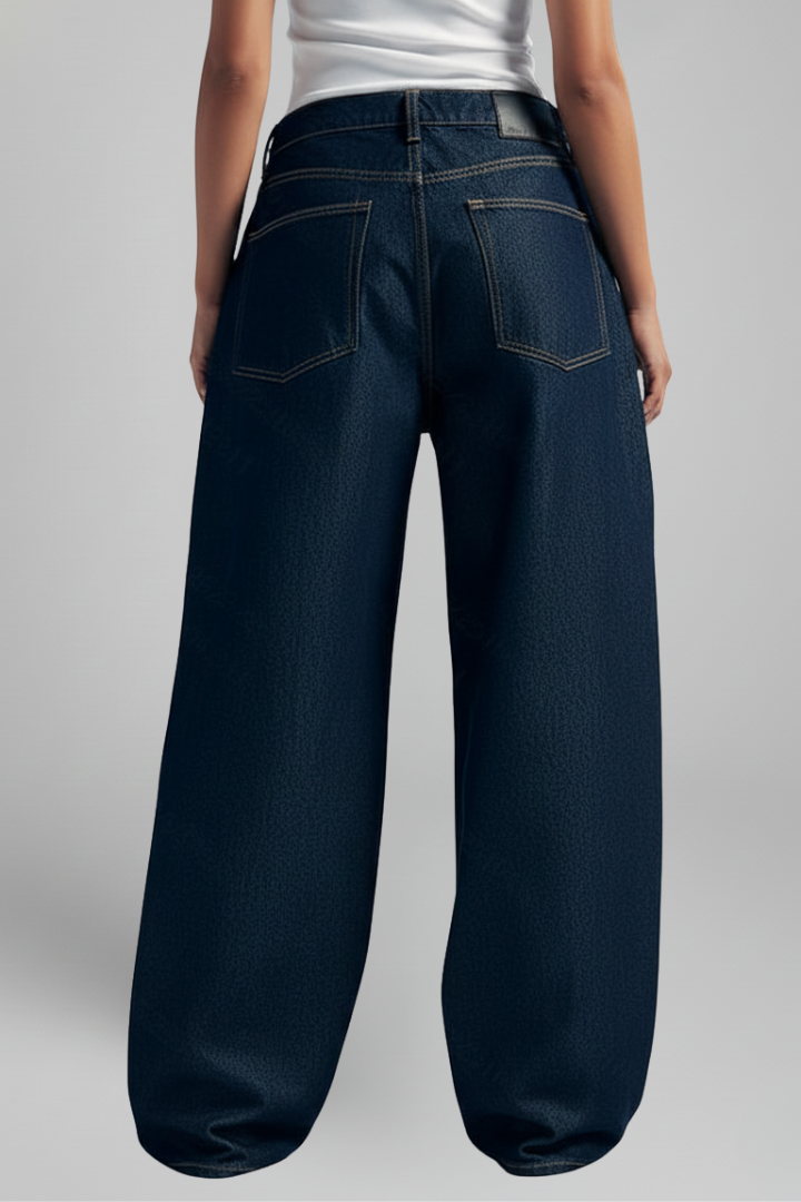 Lilia | Women's High-Waist Wide Leg Casual Trousers – Patch Pocket Pants