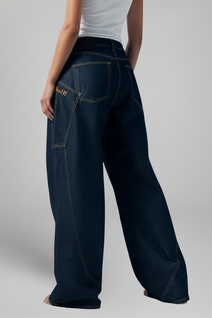 Lilia | Women's High-Waist Wide Leg Casual Trousers – Patch Pocket Pants