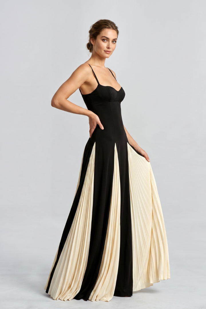 Lucia | Women’s Maxi Dress, Panelled Skirt, Sleeveless Long Casual Elegant Dress