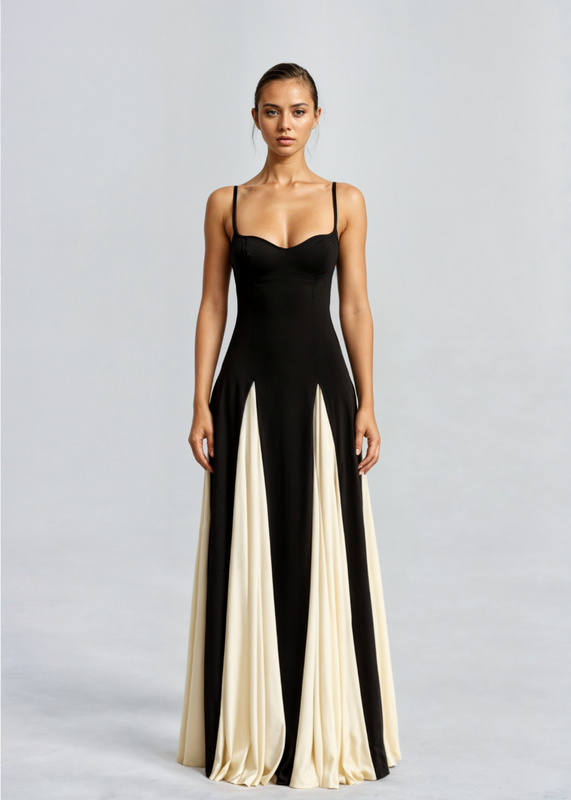 Lucia | Women’s Maxi Dress, Panelled Skirt, Sleeveless Long Casual Elegant Dress
