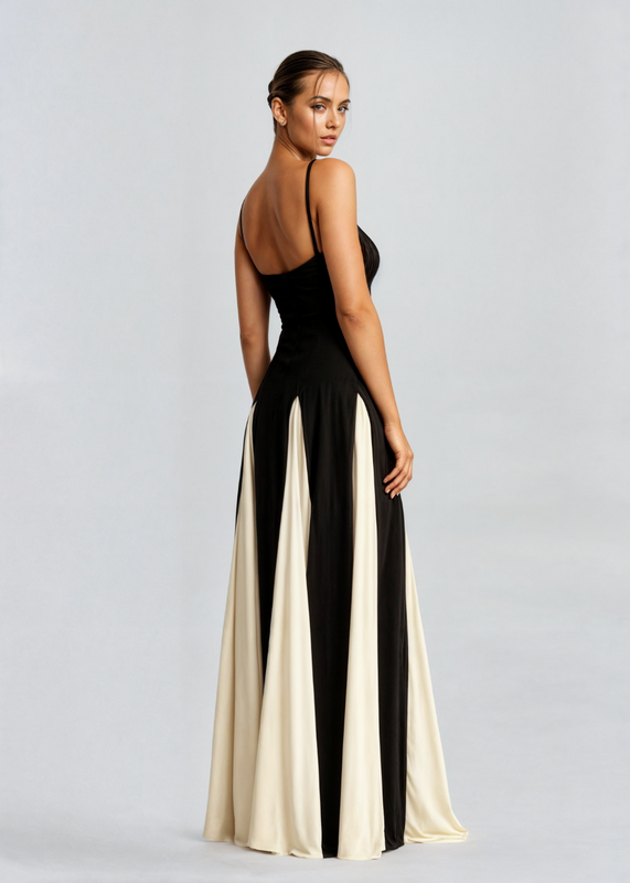 Lucia | Women’s Maxi Dress, Panelled Skirt, Sleeveless Long Casual Elegant Dress