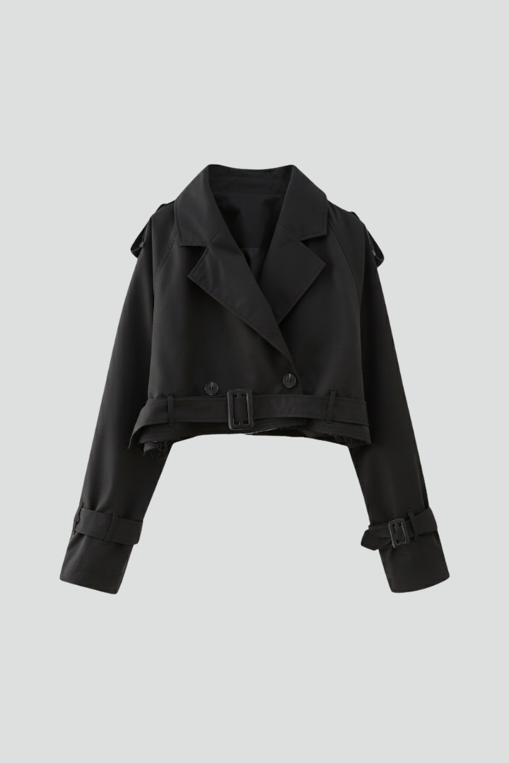 Luminelle | Women’s Cropped Jacket – Lapel Collar, Boxy Fit