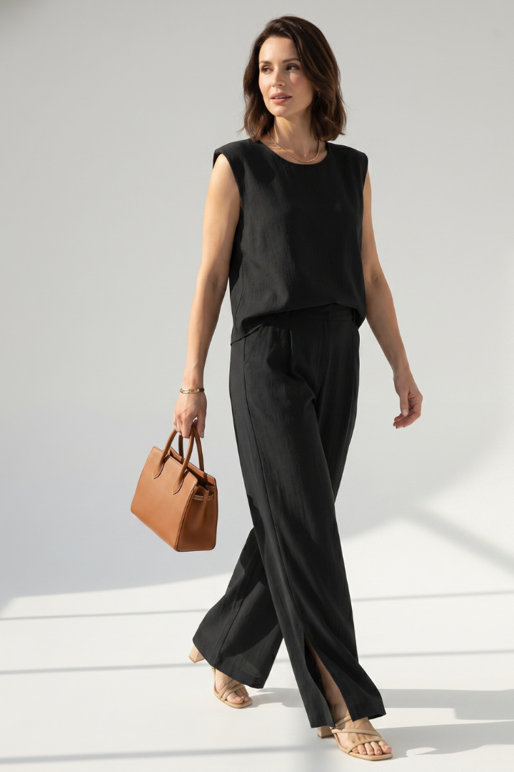Lumira | Women’s Linen Set Sleeveless Top & Wide Leg Pants, 2-Piece Summer Co-ord