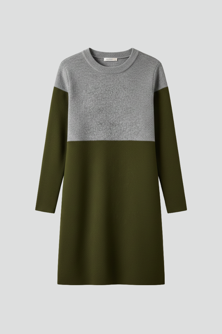 Lyanna | Women's Long Sleeve Midi Dress – Soft Textured Casual Dress