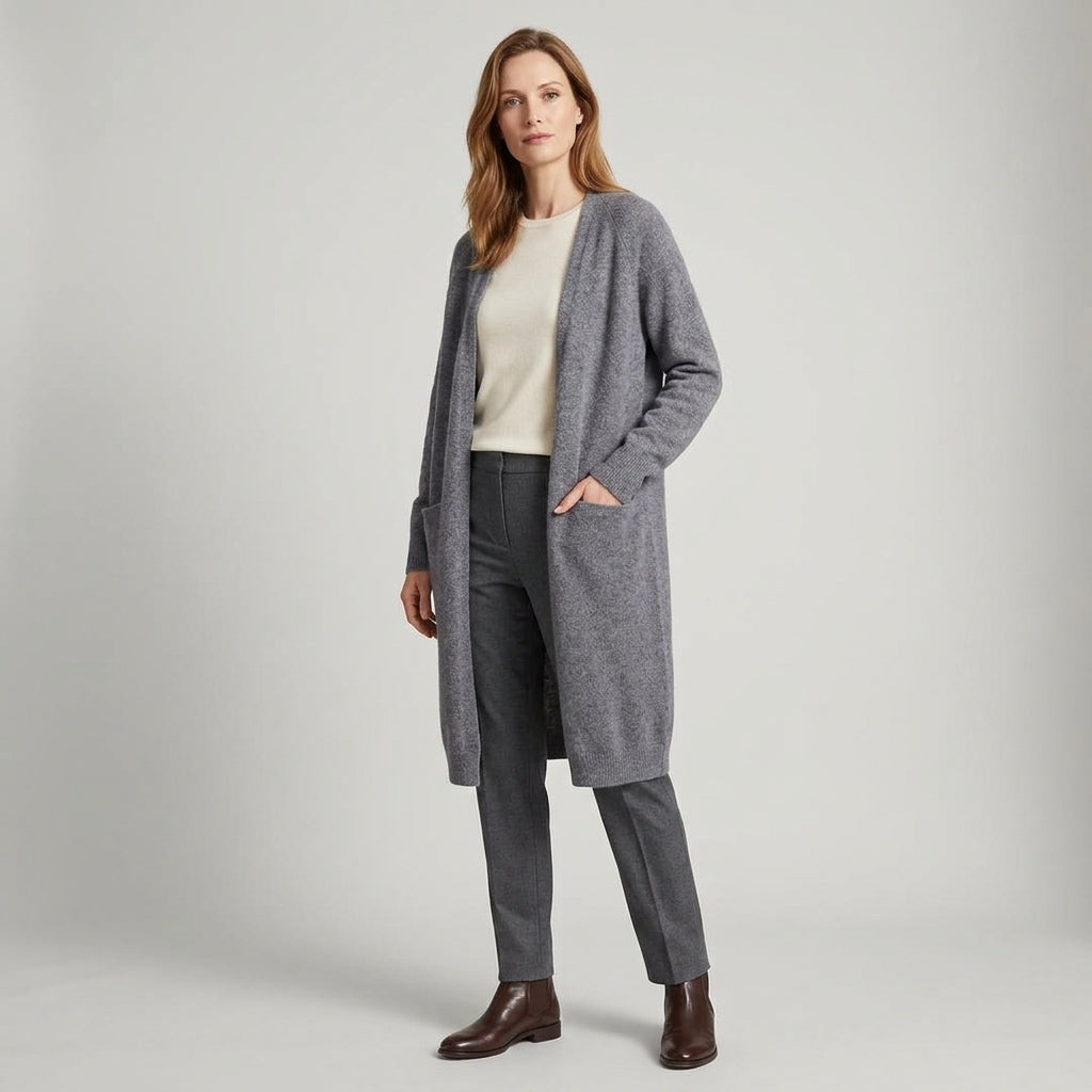 Lysoria | Luxury Women’s Cardigan –  Long Design with Open Front