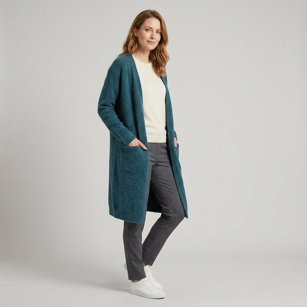 Lysoria | Luxury Women’s Cardigan –  Long Design with Open Front