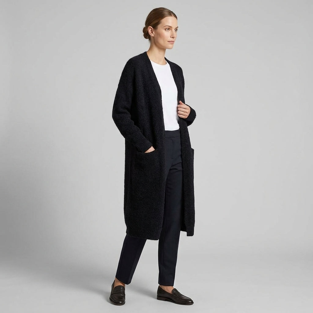 Lysoria | Luxury Women’s Cardigan –  Long Design with Open Front