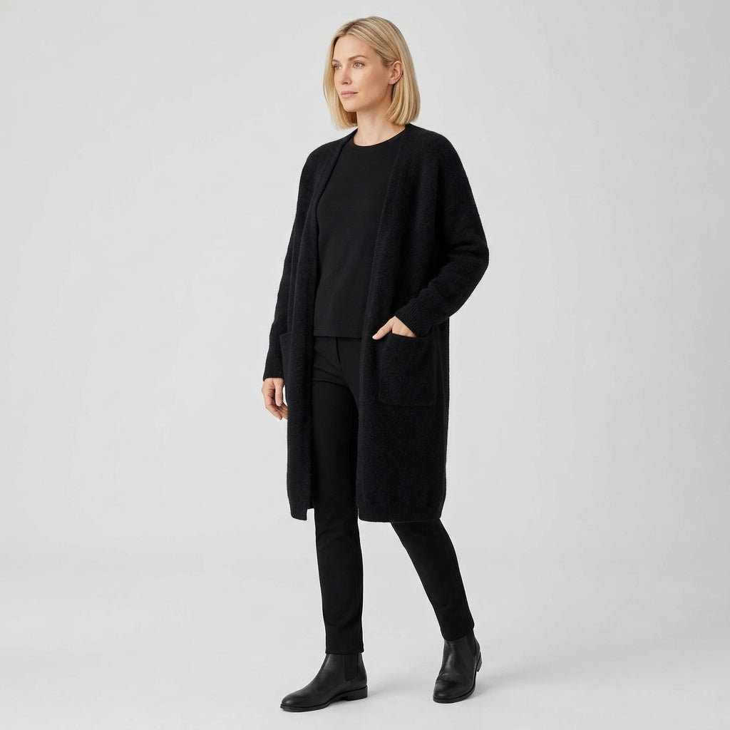 Lysoria | Luxury Women’s Cardigan –  Long Design with Open Front