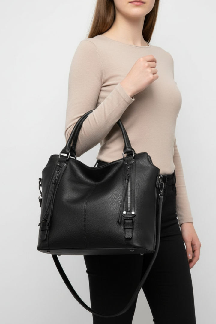 Marvella | Women’s Tote Bag with Dual Handles – Structured Handbag with Detachable Strap