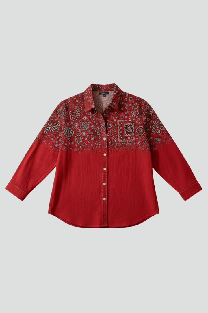 Mirelle | Women's Long Sleeve Shirt – Classic Collar Button-Up Blouse