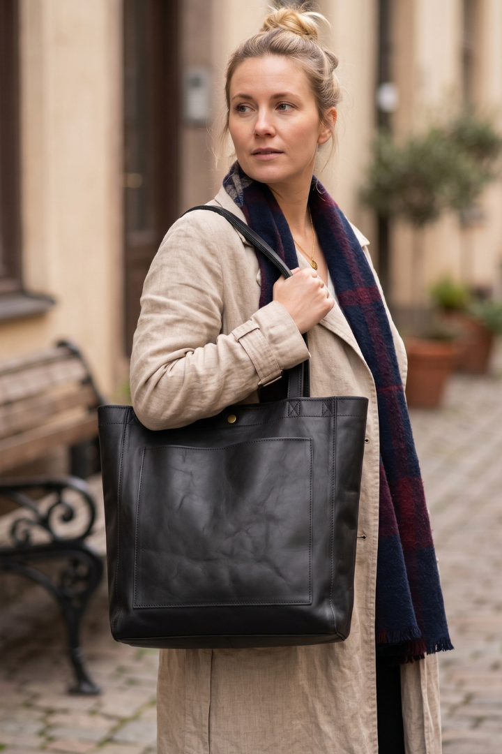 ModuCarry | Women’s Leather Handbag with Multiple Compartments – Structured Organizer Bag
