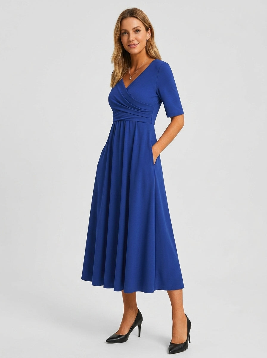 Neriah | Women’s Midi Dress – Elegant Cocktail Dress with Slim Fit