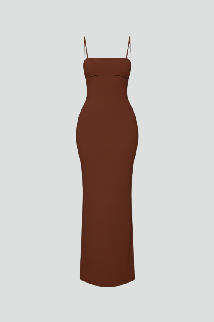 Norielle | Women’s Bodycon Maxi Dress – Spaghetti Strap, Open Back, Evening Dress