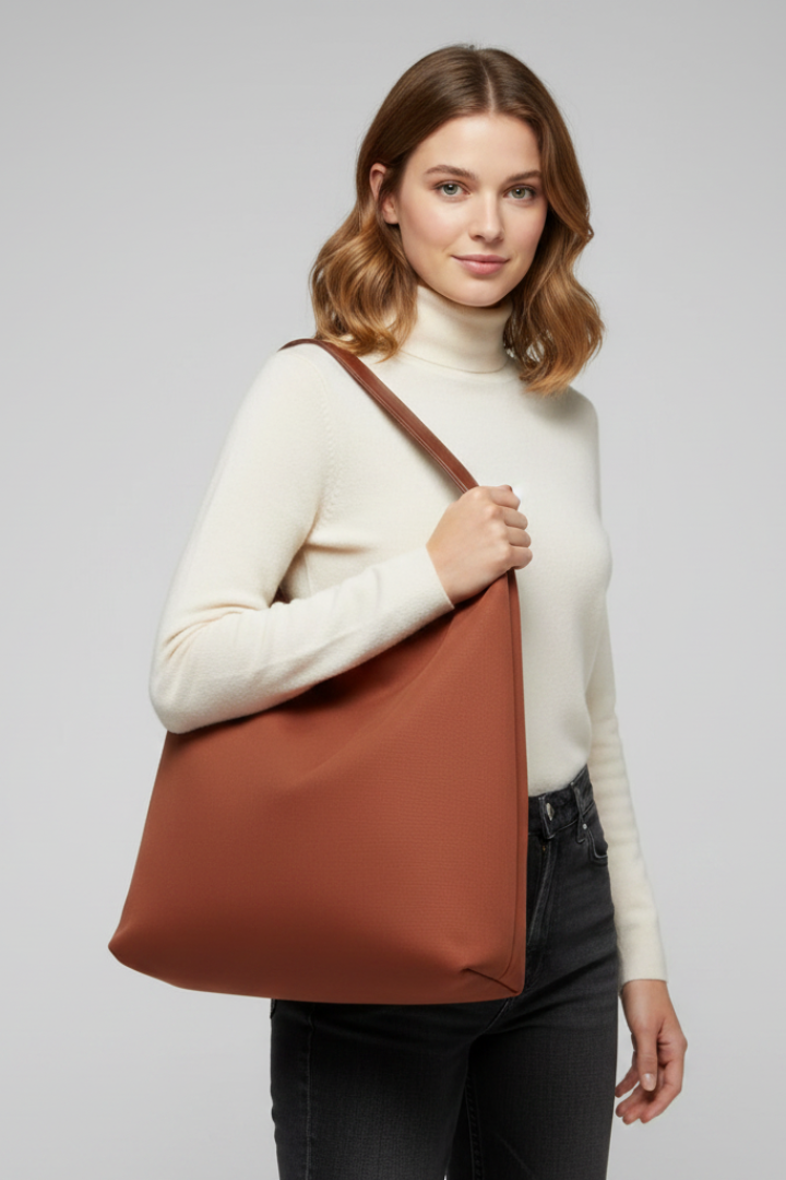 Novira | Women’s Shoulder Bag Single Strap – Wide Base Hobo Handbag, Matte Minimalist Tote