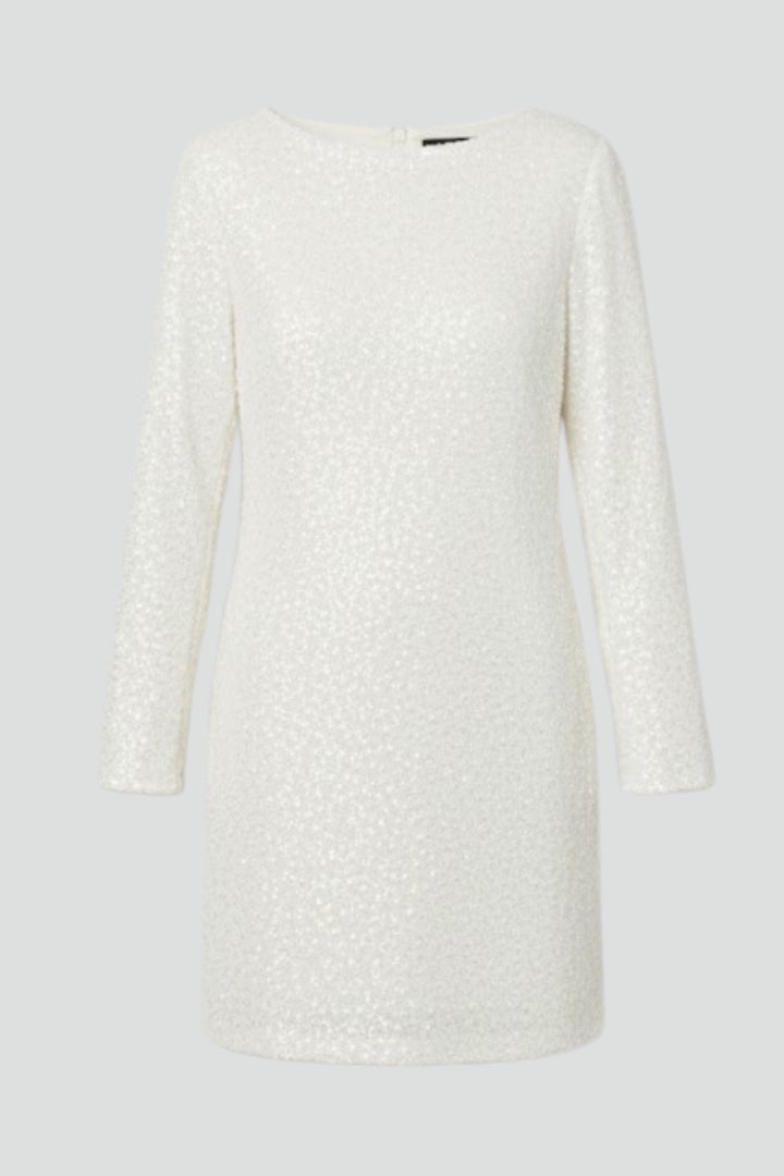 Nyra | Women’s Shimmer Mini Dress – Elegant Long Sleeve Textured Cocktail Evening Dress