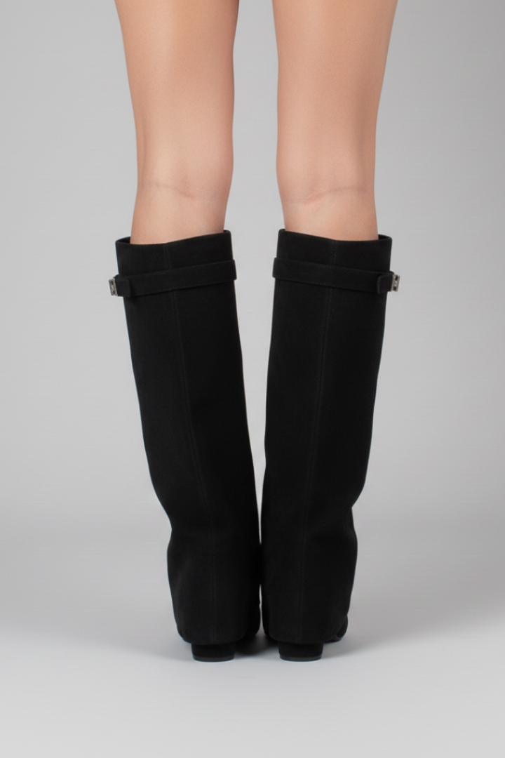 Orielle | Women's Knee-High Boots – Wide Calf Opening Block Heel Boots