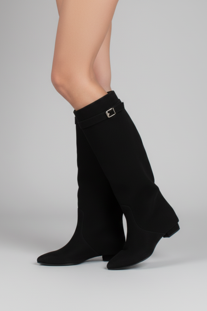 Orielle | Women's Knee-High Boots – Wide Calf Opening Block Heel Boots