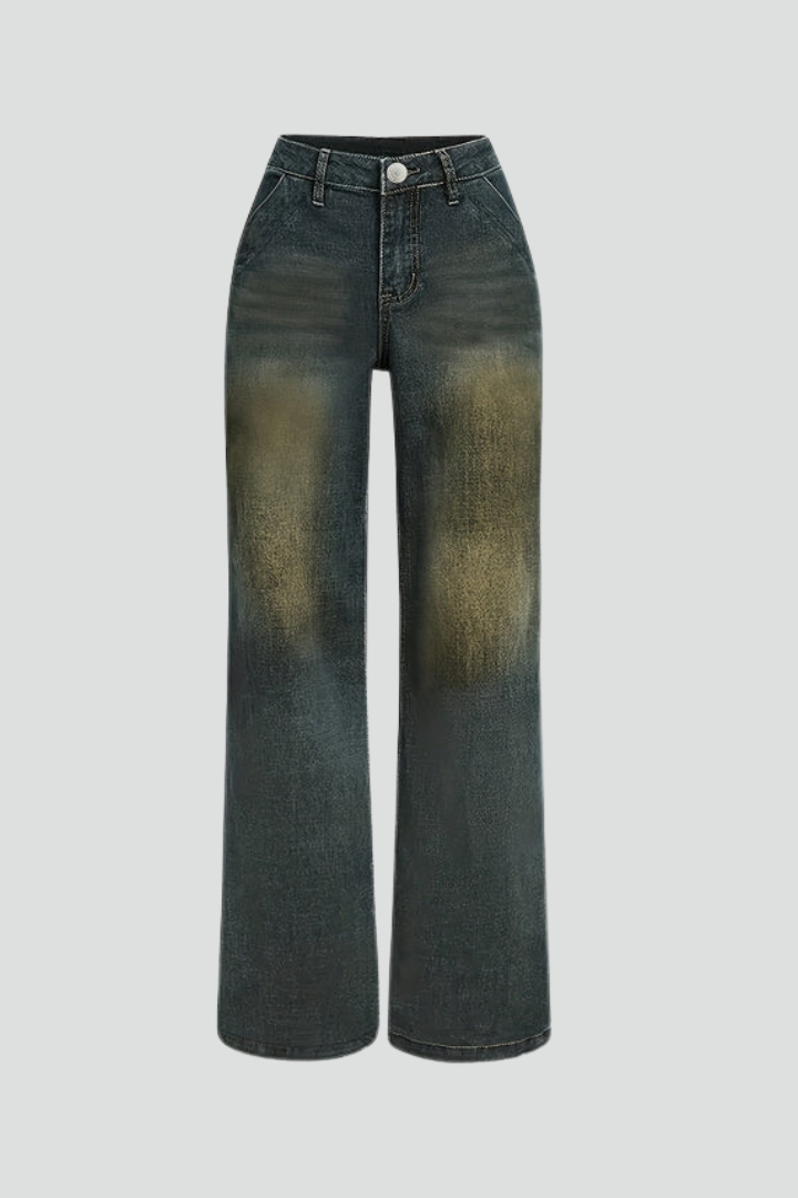 Orlissae | Women’s High-Waisted Straight-Leg Jeans – Regular Fit Denim Pants