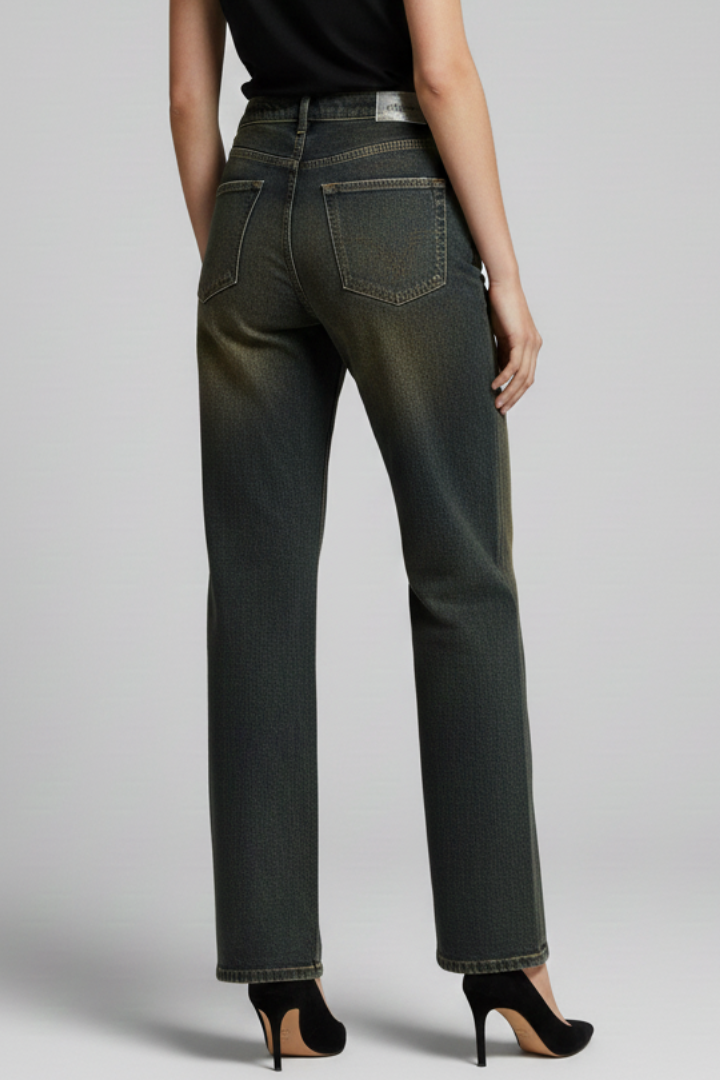 Orlissae | Women’s High-Waisted Straight-Leg Jeans – Regular Fit Denim Pants