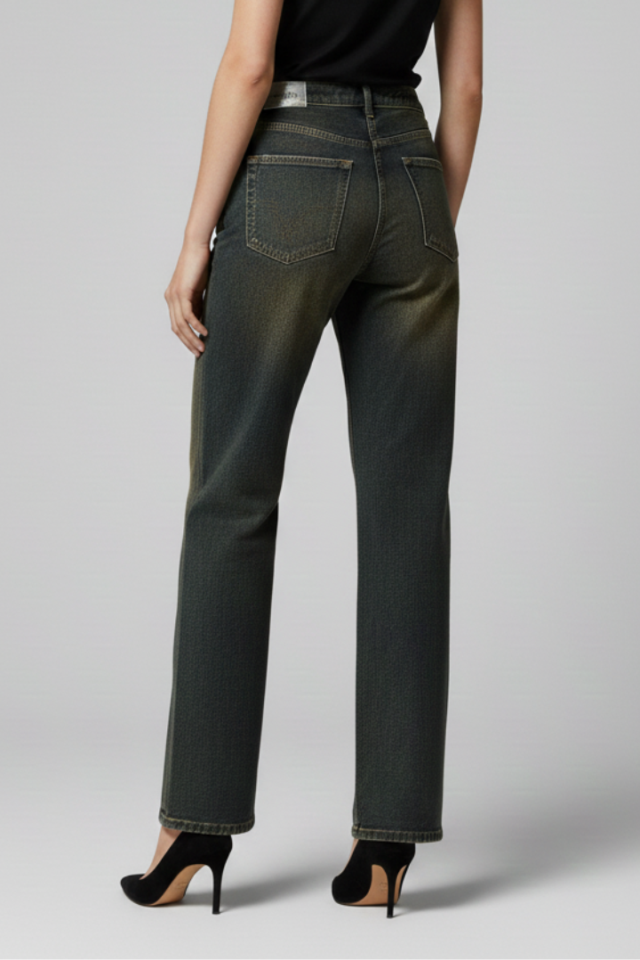 Orlissae | Women’s High-Waisted Straight-Leg Jeans – Regular Fit Denim Pants