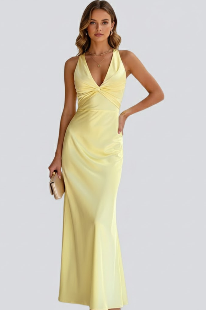 Prairie | Women’s Sleeveless Maxi Dress, Deep V-Neck, Full-Length Dress