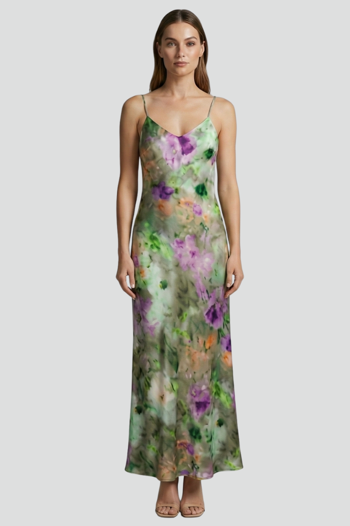 Priya | Women’s Sleeveless Maxi Dress – Printed Long Summer Dress
