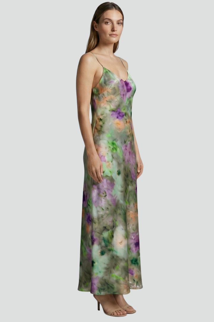 Priya | Women’s Sleeveless Maxi Dress – Printed Long Summer Dress
