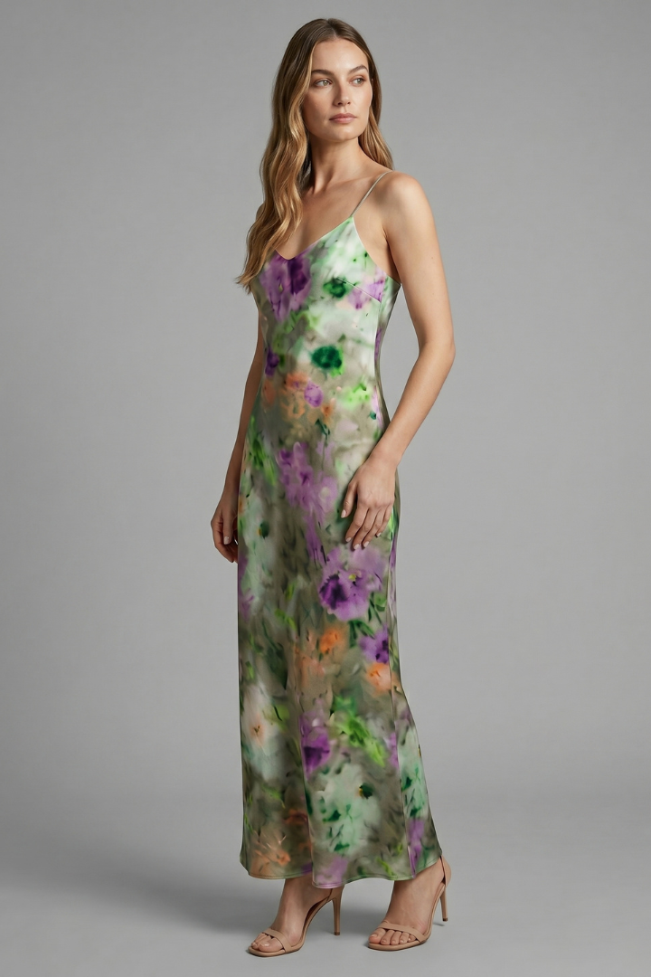 Priya | Women’s Sleeveless Maxi Dress – Printed Long Summer Dress
