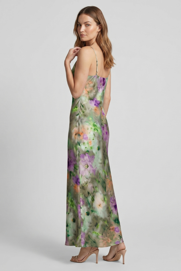 Priya | Women’s Sleeveless Maxi Dress – Printed Long Summer Dress