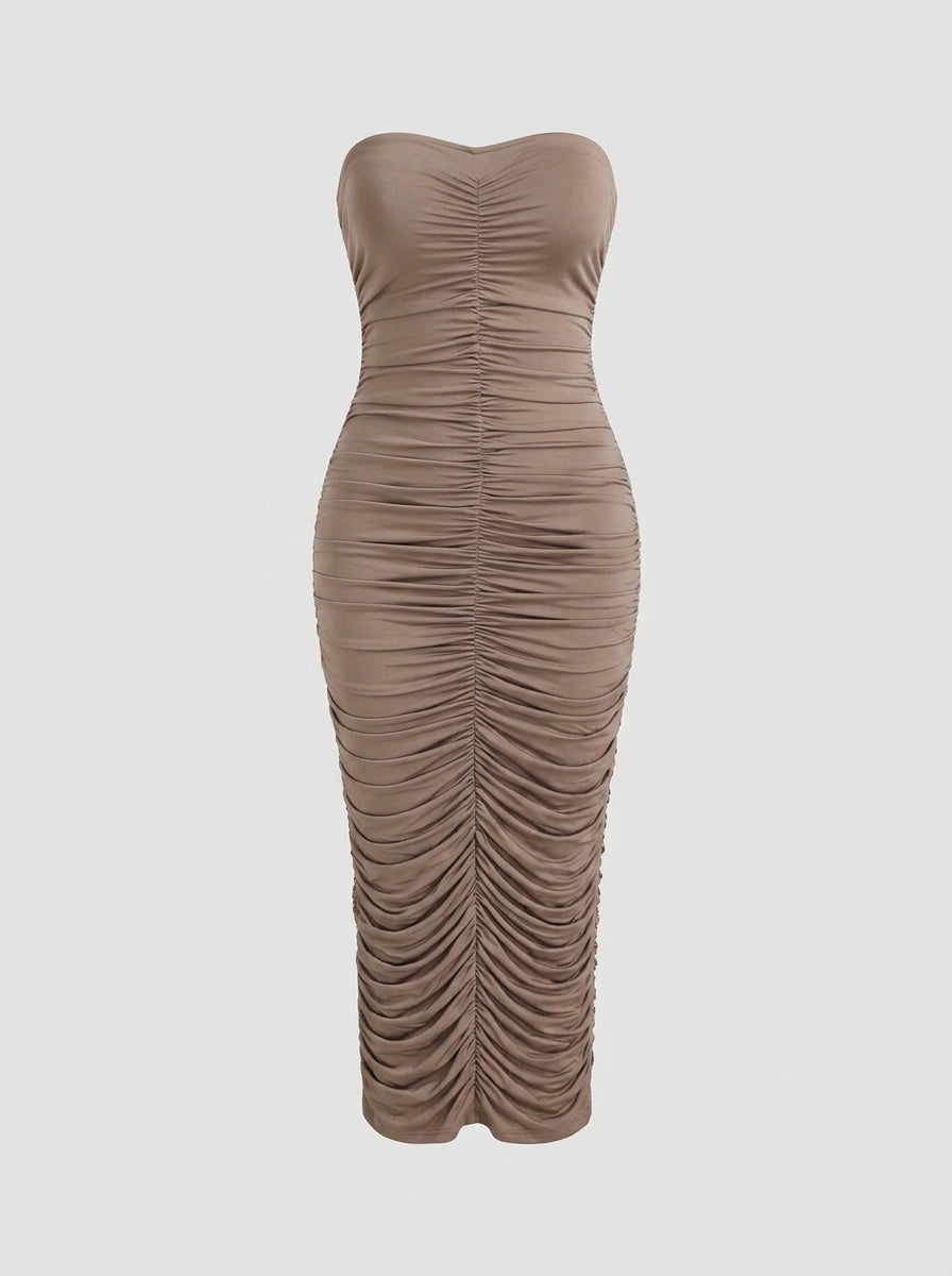 Quinnley | Women’s Midi Dress – Sleeveless Elegant Dress, Relaxed Fit