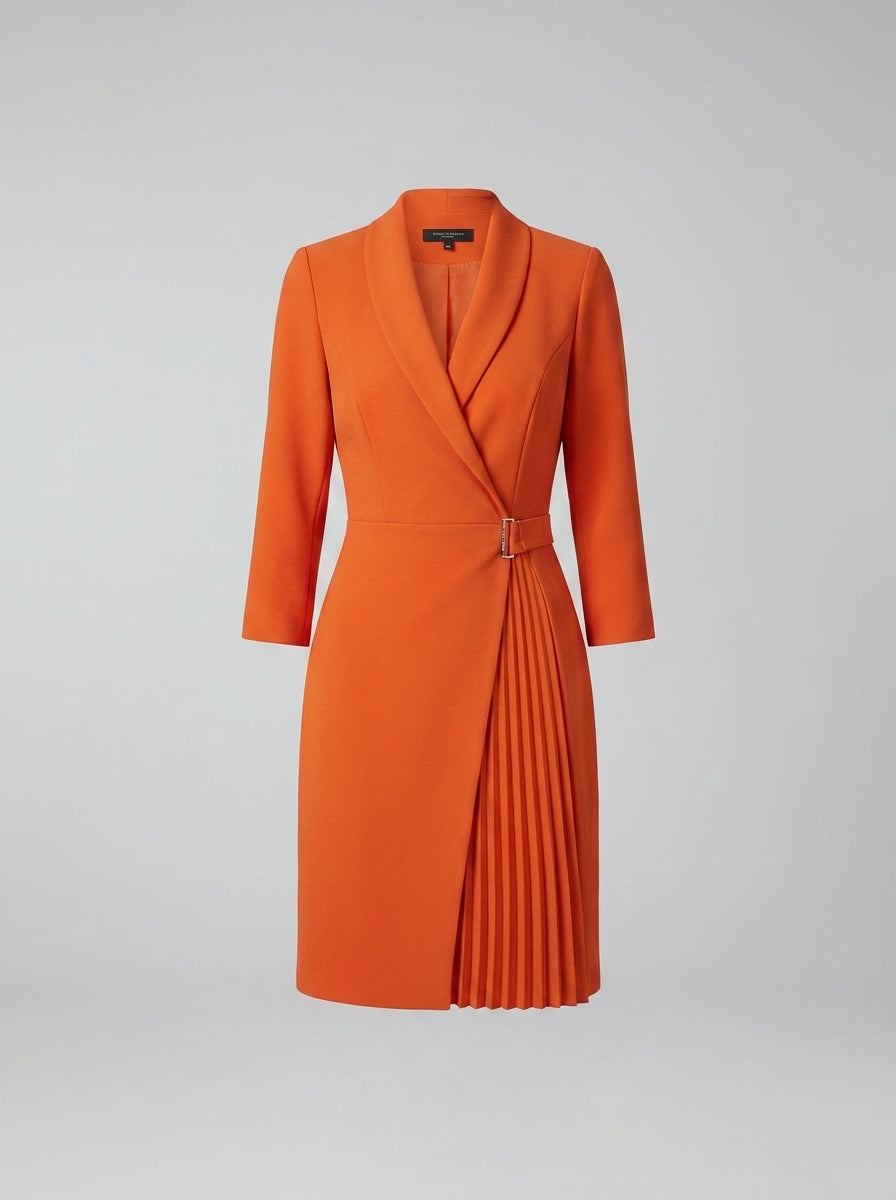 Rosaline | Women’s Blazer Dress – Notched Collar, Long Sleeve, Defined Waist, Straight Hem