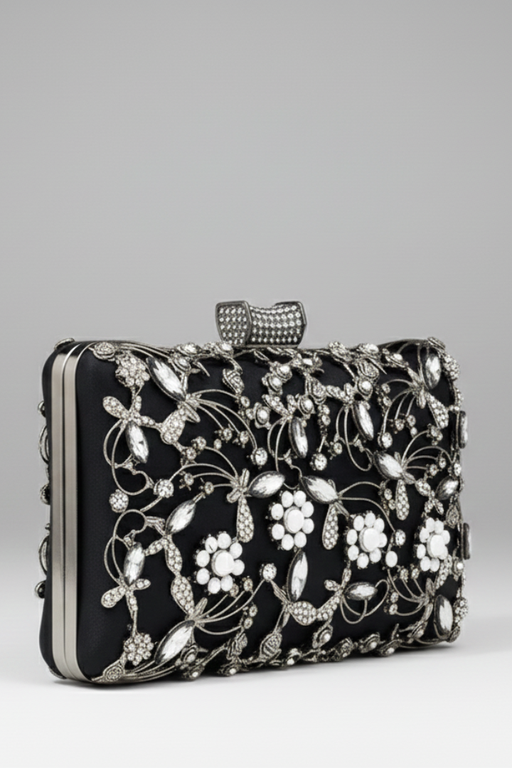 RoyalClutch | Women's Embroidered Evening Clutch Bag, Formal Wedding Party Handbag