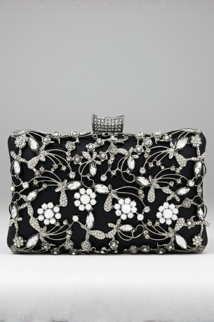 RoyalClutch | Women's Embroidered Evening Clutch Bag, Formal Wedding Party Handbag