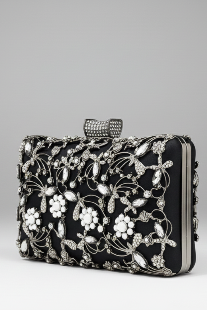RoyalClutch | Women's Embroidered Evening Clutch Bag, Formal Wedding Party Handbag
