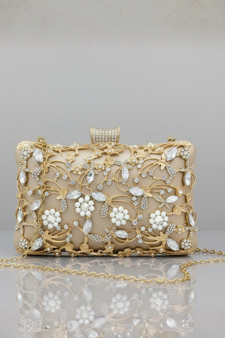 RoyalClutch | Women's Embroidered Evening Clutch Bag, Formal Wedding Party Handbag