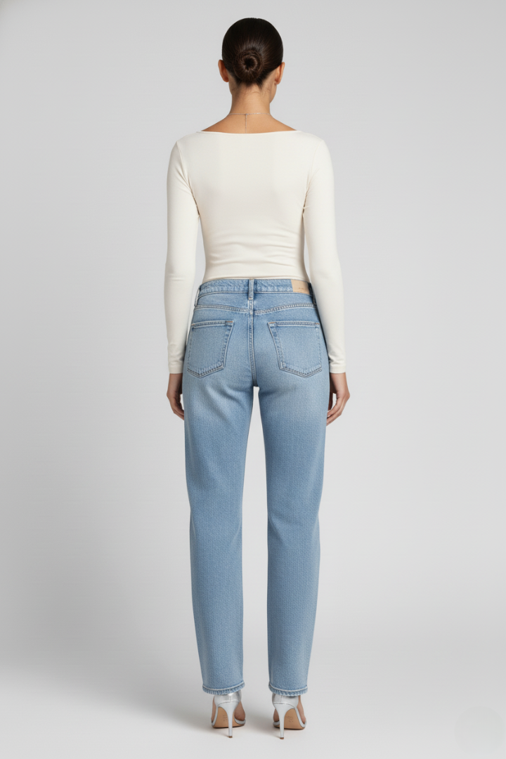 Rumi | Women’s Mid-Rise Straight-Leg Jeans – Classic 5-Pocket Denim Pants with Button Zip Closure, Regular Fit Casual Jeans