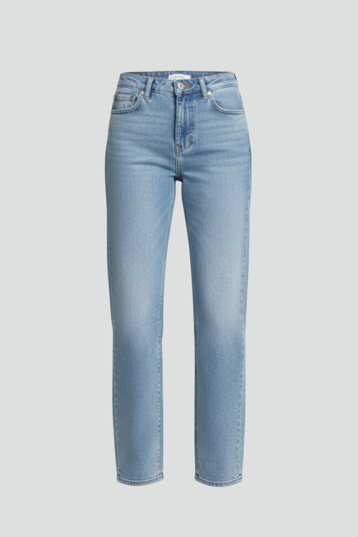 Rumi | Women’s Mid-Rise Straight-Leg Jeans – Classic 5-Pocket Denim Pants with Button Zip Closure, Regular Fit Casual Jeans