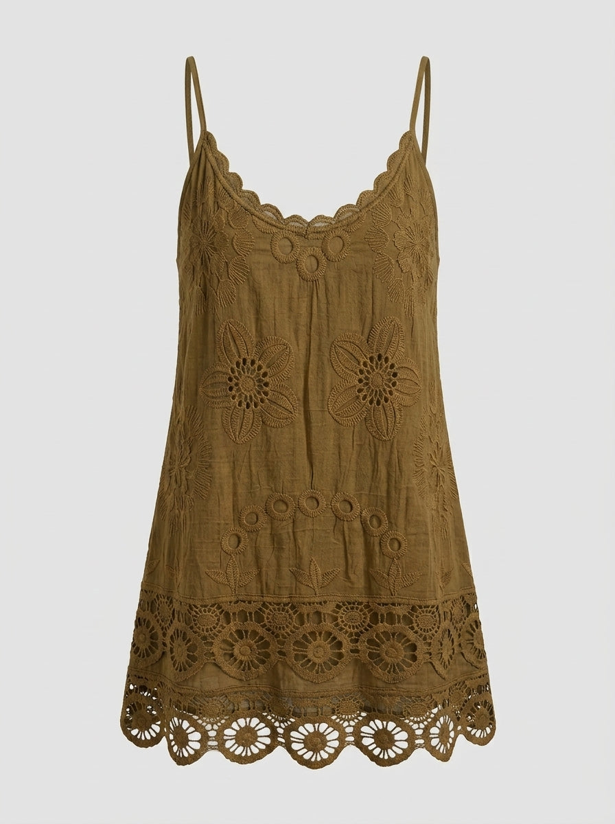 Sereia | Women's Boho Spaghetti Strap Top – Sleeveless Lace Top