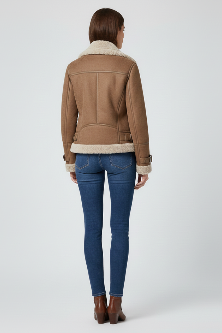Serelina | Women’s Textured Jacket with Zip Closure – Casual Jacket