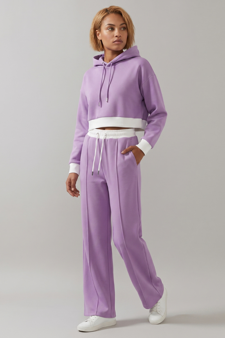 Skye | Women's Hoodie & Wide-Leg Pants Set – Casual Matching 2-Piece Outfit