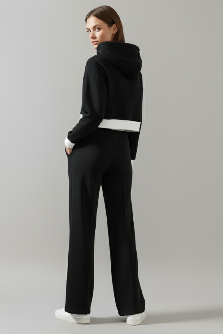 Skye | Women's Hoodie & Wide-Leg Pants Set – Casual Matching 2-Piece Outfit