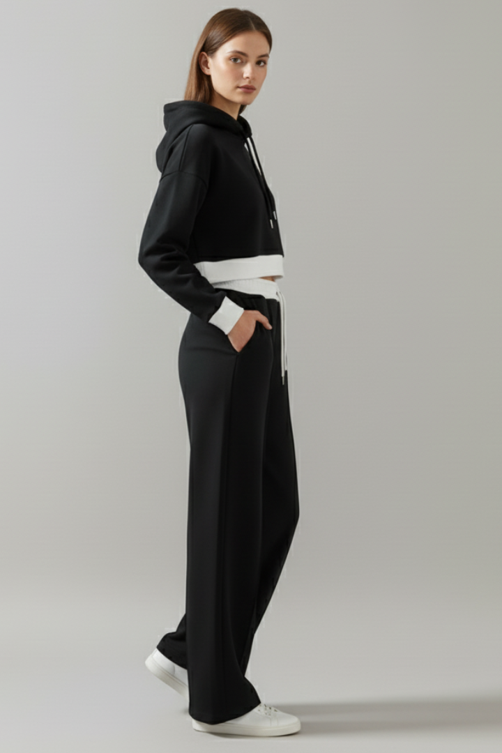 Skye | Women's Hoodie & Wide-Leg Pants Set – Casual Matching 2-Piece Outfit